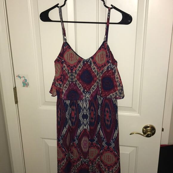 As U Wish colorful ruffled maxi dress small - Picture 5 of 5